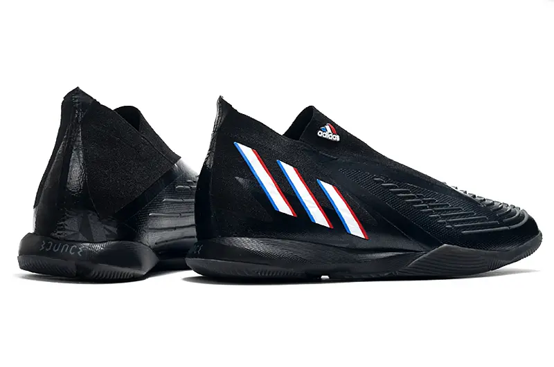 Adidas Predator Edge+ Laceless IC - Black/Midnight Black/Crimson Red