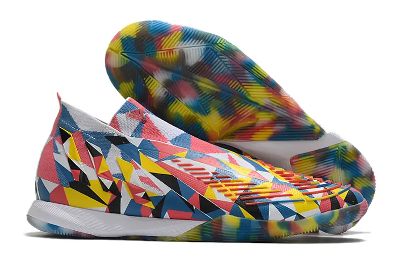 Adidas Predator Edge+ Laceless IC - Red/Vibrant Yellow/Cool Blue