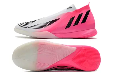 Adidas Predator Edge+ Laceless IC - Pink/Vibrant Pink/Classic White