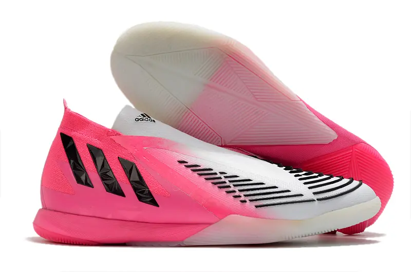 Adidas Predator Edge+ Laceless IC - Pink/Vibrant Pink/Classic White