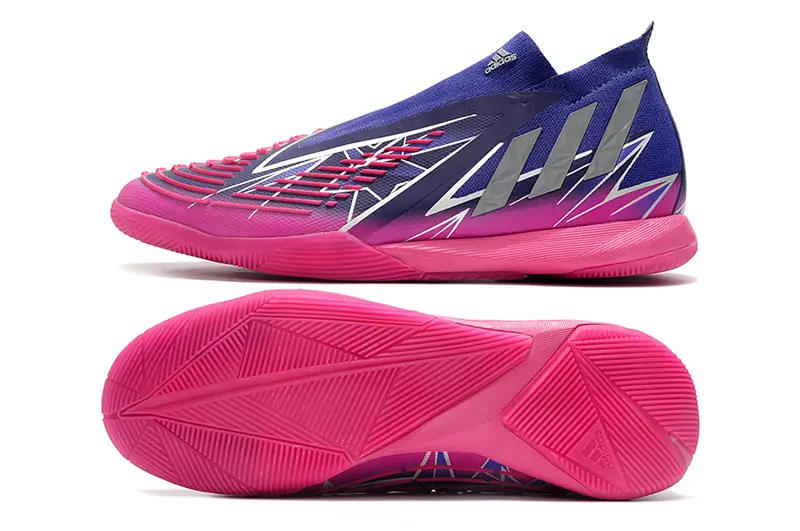 Adidas Predator Edge+ Laceless IC - Blue/Electric Pink/Navy Blue