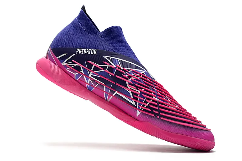 Adidas Predator Edge+ Laceless IC - Blue/Electric Pink/Navy Blue