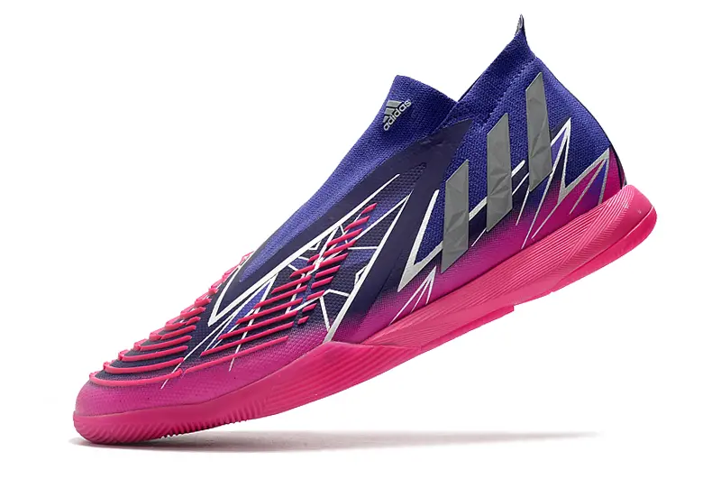 Adidas Predator Edge+ Laceless IC - Blue/Electric Pink/Navy Blue