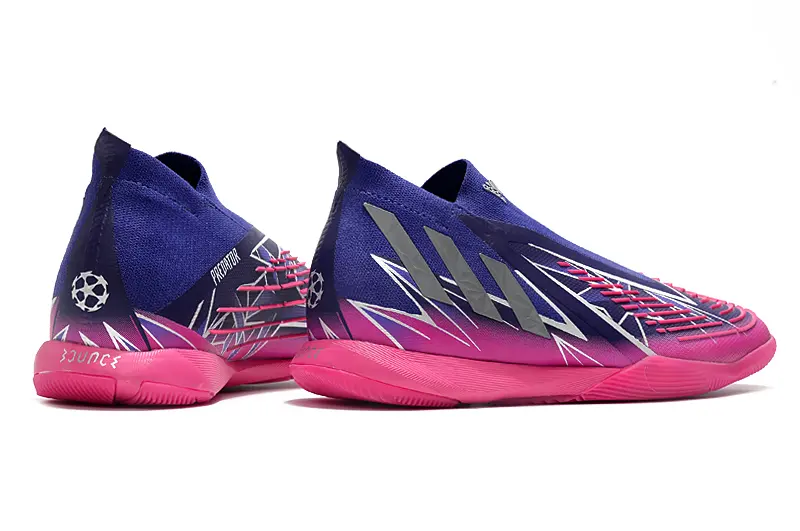 Adidas Predator Edge+ Laceless IC - Blue/Electric Pink/Navy Blue