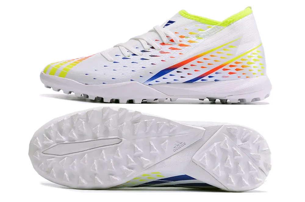 Adidas Predator Edge.3 TF - White/Fluorescent Yellow/Blue