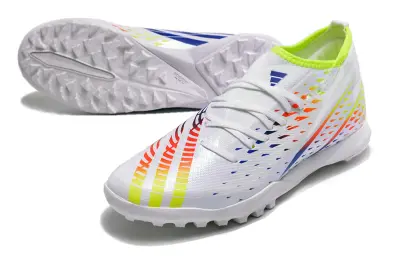 Adidas Predator Edge.3 TF - White/Fluorescent Yellow/Blue