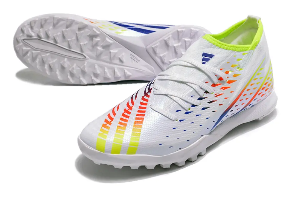 Adidas Predator Edge.3 TF - White/Fluorescent Yellow/Blue
