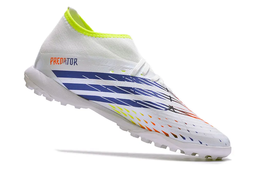 Adidas Predator Edge.3 TF - White/Fluorescent Yellow/Blue