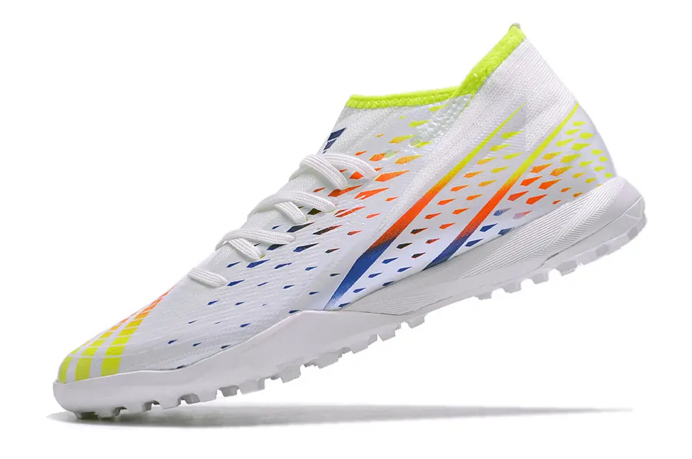 Adidas Predator Edge.3 TF - White/Fluorescent Yellow/Blue
