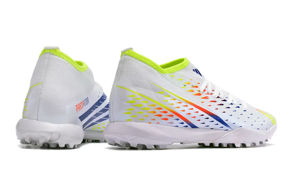 Adidas Predator Edge.3 TF - White/Fluorescent Yellow/Blue