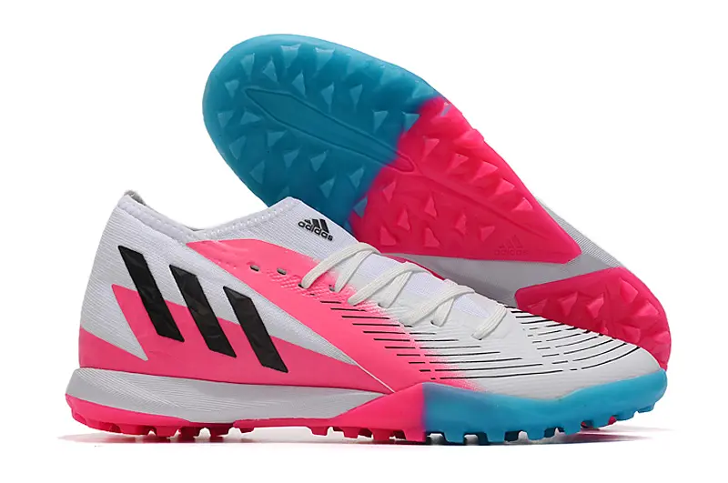 Adidas Predator Edge.3 TF - White/Neon Pink/Cyan Blue