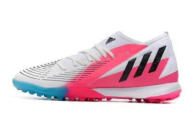 Adidas Predator Edge.3 TF - White/Neon Pink/Cyan Blue