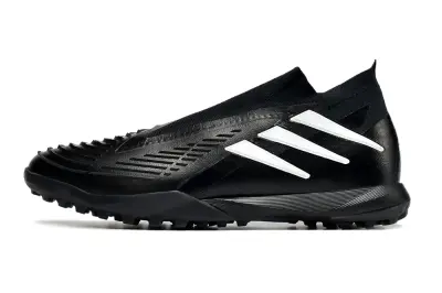 Adidas Predator Edge+ Laceless TF - Black/Classic Black/White Contrast