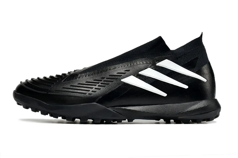 Adidas Predator Edge+ Laceless TF - Black/Classic Black/White Contrast