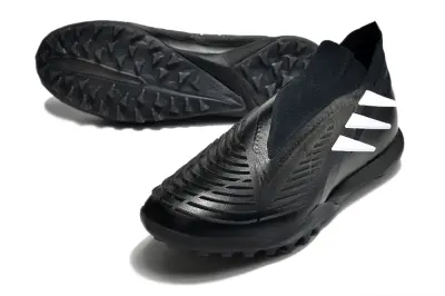 Adidas Predator Edge+ Laceless TF - Black/Classic Black/White Contrast