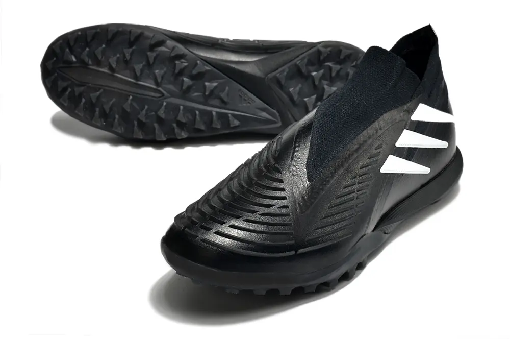 Adidas Predator Edge+ Laceless TF - Black/Classic Black/White Contrast