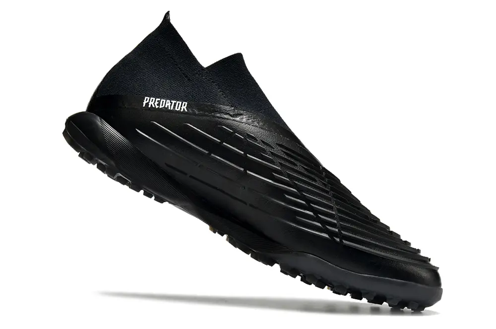 Adidas Predator Edge+ Laceless TF - Black/Classic Black/White Contrast