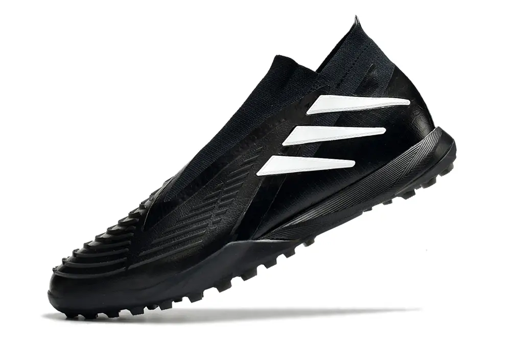 Adidas Predator Edge+ Laceless TF - Black/Classic Black/White Contrast