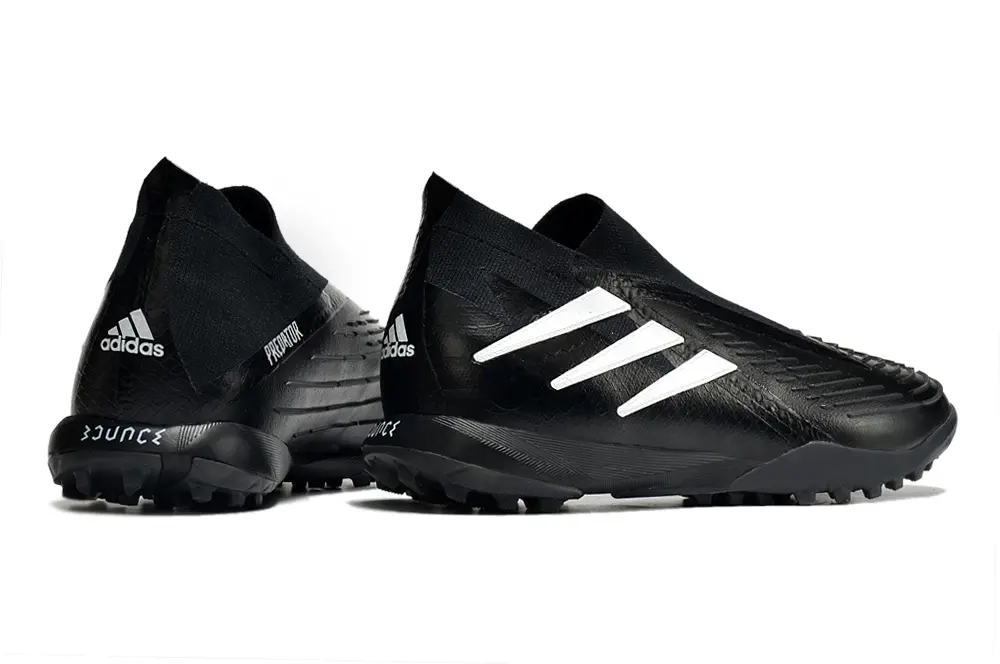 Adidas Predator Edge+ Laceless TF - Black/Classic Black/White Contrast