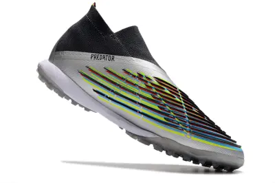 Adidas Predator Edge+ Laceless TF - Silver/Electric Blue/Neon Yellow