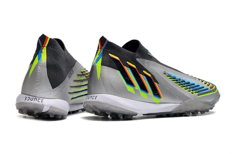 Adidas Predator Edge+ Laceless TF - Silver/Electric Blue/Neon Yellow