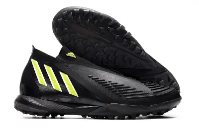 Adidas Predator Edge+ Laceless TF - Black/Vibrant Yellow/Jet Black