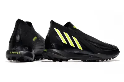 Adidas Predator Edge+ Laceless TF - Black/Vibrant Yellow/Jet Black