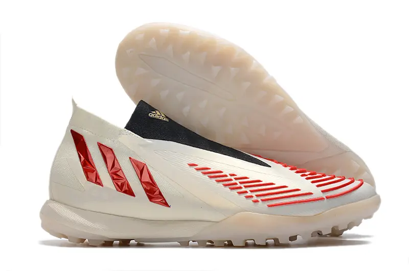 Adidas Predator Edge+ Laceless TF - White/Crimson Red/Black