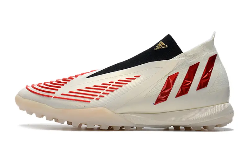 Adidas Predator Edge+ Laceless TF - White/Crimson Red/Black