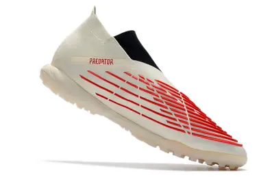 Adidas Predator Edge+ Laceless TF - White/Crimson Red/Black