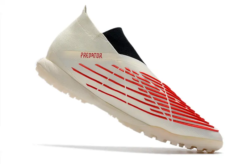 Adidas Predator Edge+ Laceless TF - White/Crimson Red/Black
