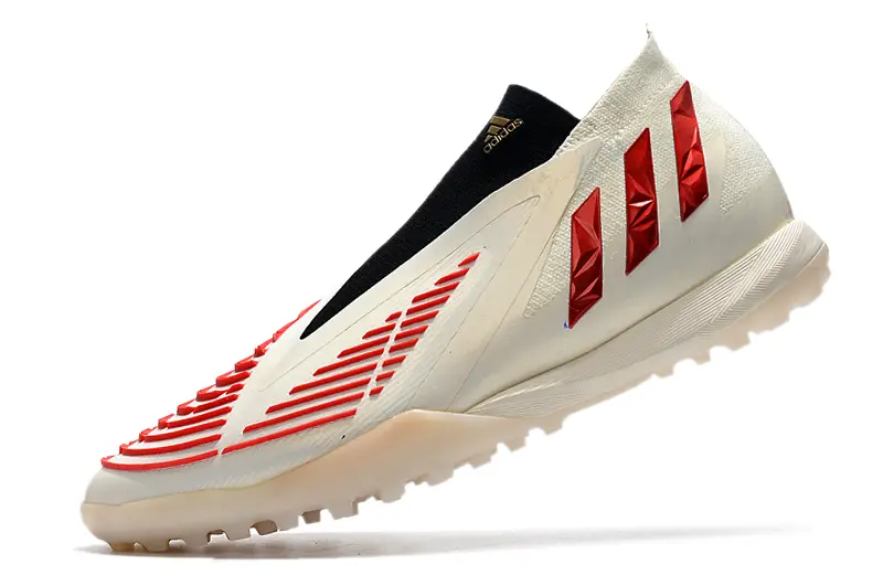 Adidas Predator Edge+ Laceless TF - White/Crimson Red/Black
