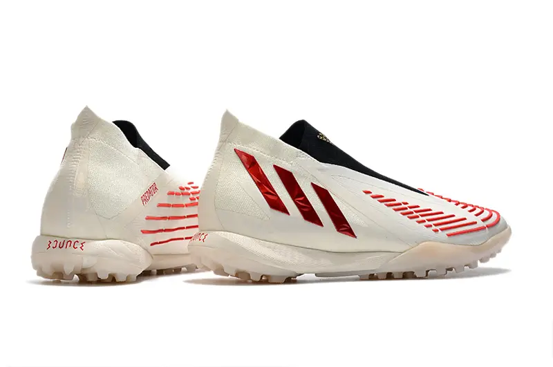 Adidas Predator Edge+ Laceless TF - White/Crimson Red/Black