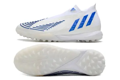 Adidas Predator Edge+ Laceless TF - White/Royal Blue/Crystal White