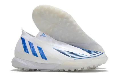 Adidas Predator Edge+ Laceless TF - White/Royal Blue/Crystal White