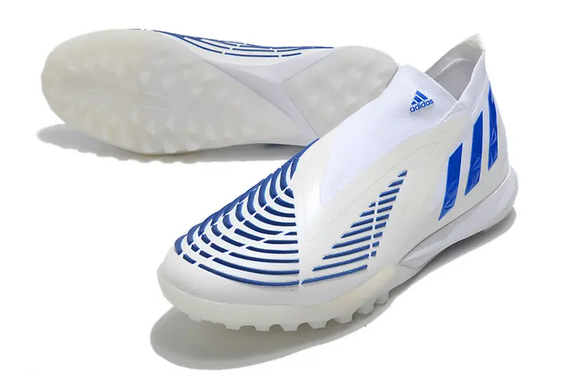 Adidas Predator Edge+ Laceless TF - White/Royal Blue/Crystal White