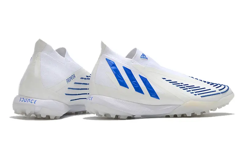 Adidas Predator Edge+ Laceless TF - White/Royal Blue/Crystal White