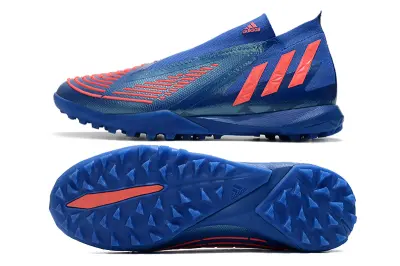 Adidas Predator Edge+ Laceless TF - Blue/Electric Blue/Coral Red