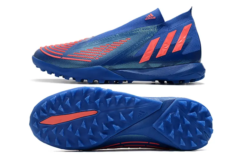 Adidas Predator Edge+ Laceless TF - Blue/Electric Blue/Coral Red
