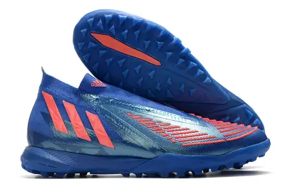 Adidas Predator Edge+ Laceless TF - Blue/Electric Blue/Coral Red