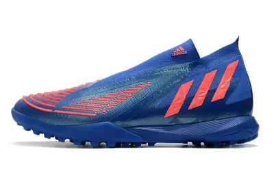 Adidas Predator Edge+ Laceless TF - Blue/Electric Blue/Coral Red