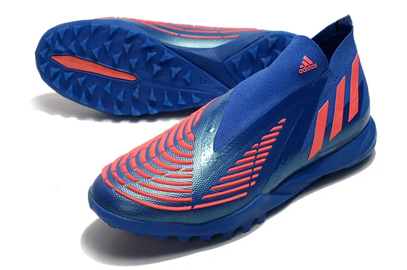 Adidas Predator Edge+ Laceless TF - Blue/Electric Blue/Coral Red