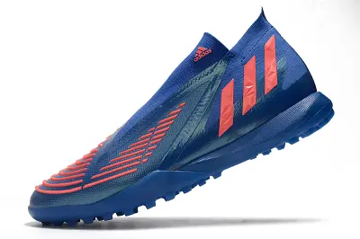 Adidas Predator Edge+ Laceless TF - Blue/Electric Blue/Coral Red