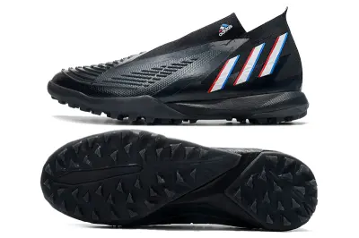 Adidas Predator Edge+ Laceless TF - Black/Midnight Blue/Crimson Red