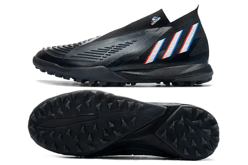 Adidas Predator Edge+ Laceless TF - Black/Midnight Blue/Crimson Red