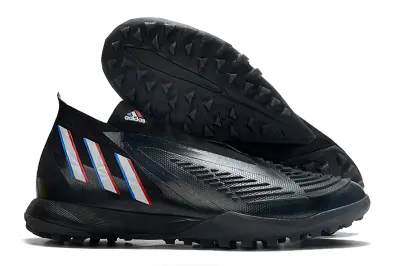 Adidas Predator Edge+ Laceless TF - Black/Midnight Blue/Crimson Red