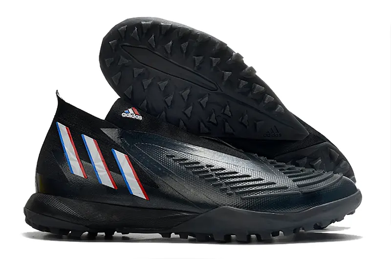 Adidas Predator Edge+ Laceless TF - Black/Midnight Blue/Crimson Red