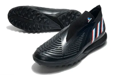 Adidas Predator Edge+ Laceless TF - Black/Midnight Blue/Crimson Red