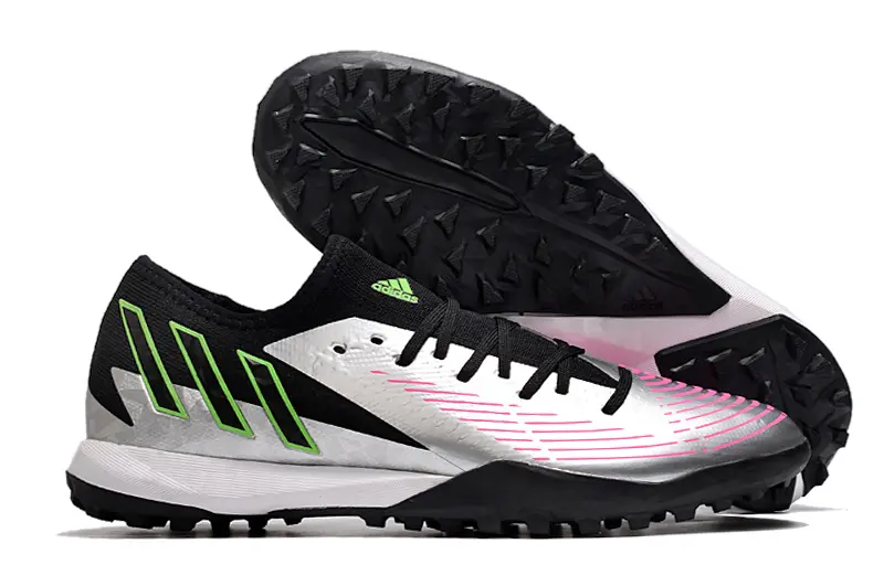 Adidas Predator Edge.3 TF - Silver/Electric Pink/Neon Green