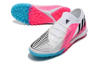 Adidas Predator Edge.3 TF - White/Electric Pink/Cyan Blue